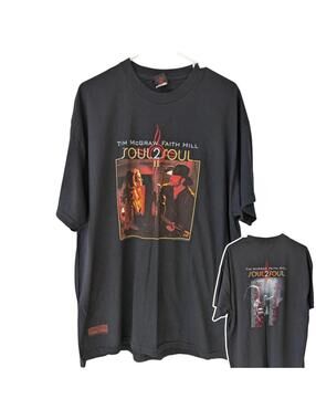 Vintage Tim McGraw Faith Hill Tee XL Official Tour Country y2k Band Cinder Block